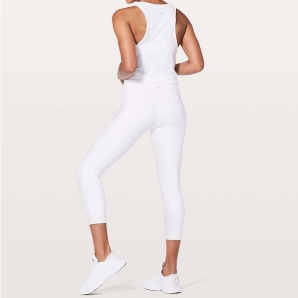 Lululemon sz 4 All The Right Places Crop II 23" White High-Waisted Leggings VGUC - Picture 2 of 12